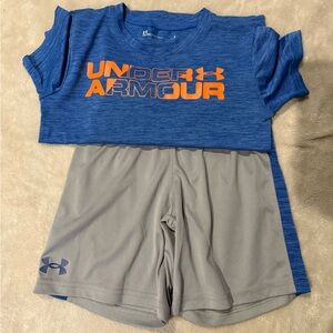 Under Armour Kids Blue and Orange Tee